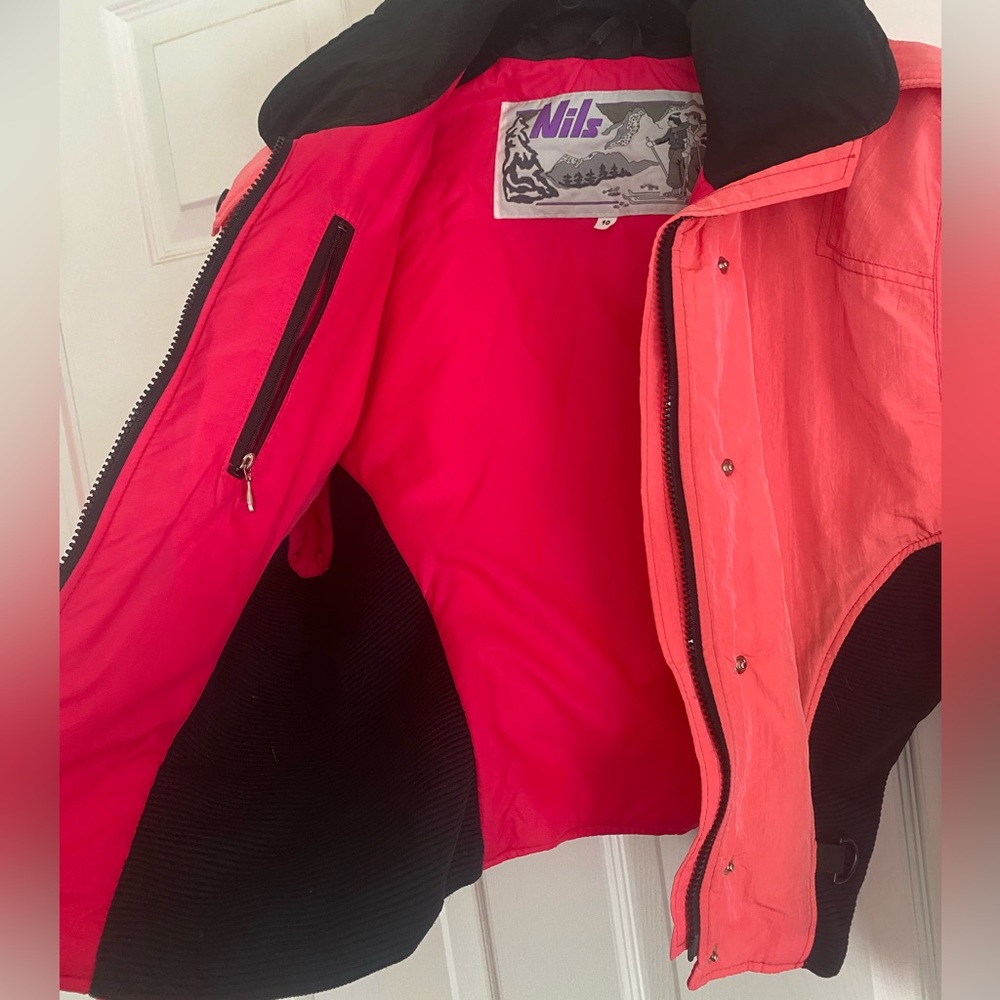 Vintage Neon 80s Ski Jacket. Nils Brand. Hot Pink Neo… Gem